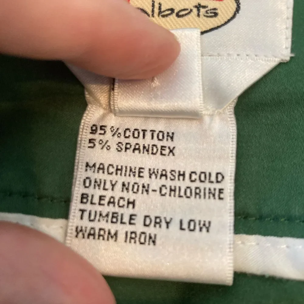 Talbots Green Mini A-line Skirt with Button Detail academia cute runs big